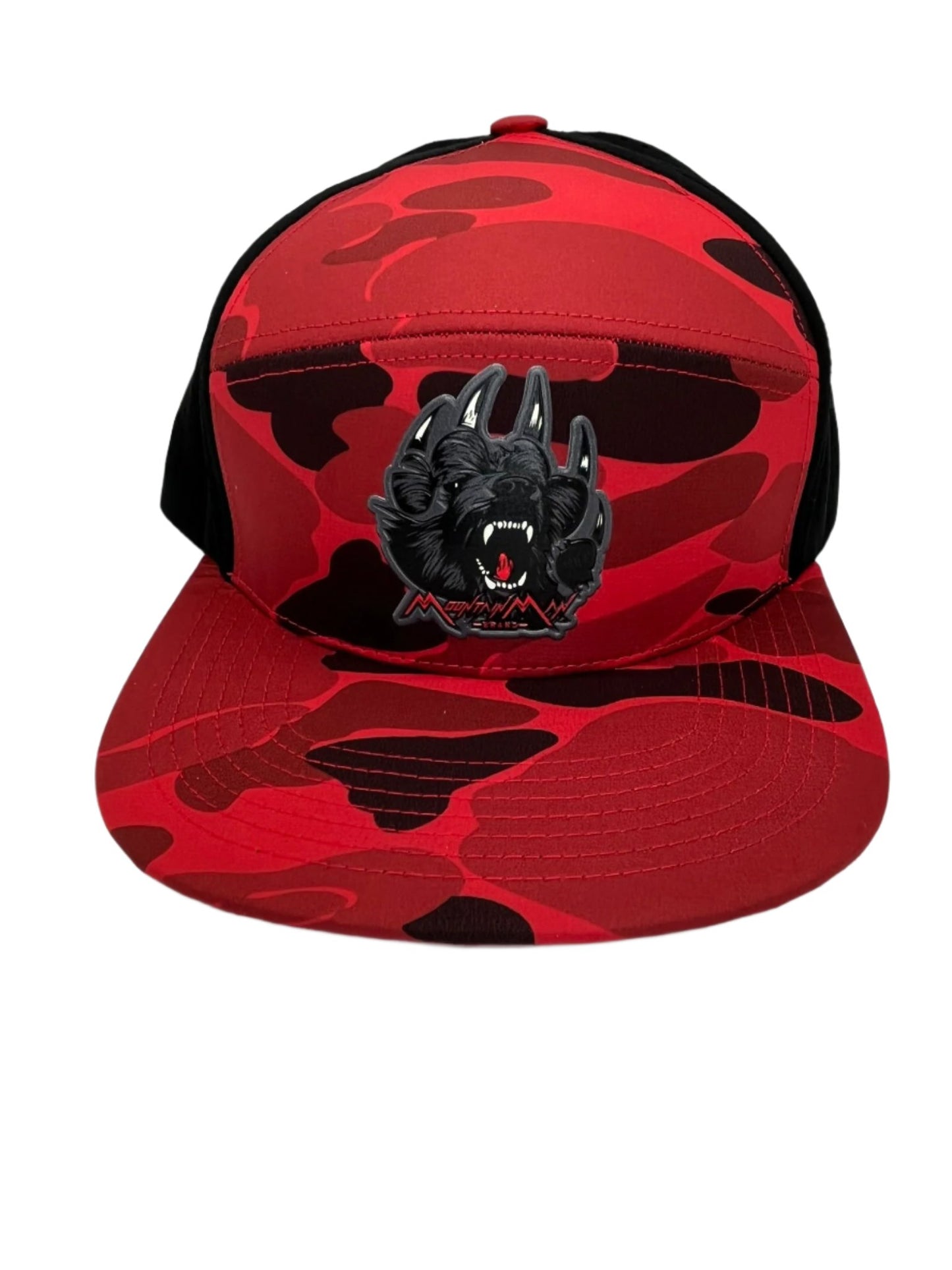 Grizzly Flat-Bill Snapback Perforated Hat