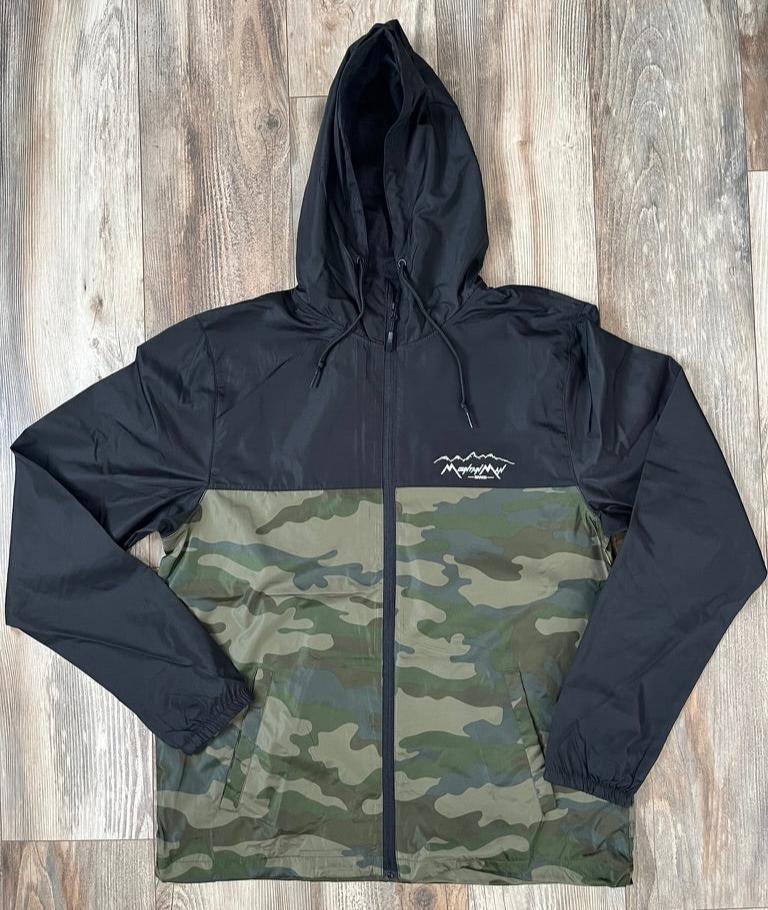 MountainMan Logoed Light Windbreaker - Forest Camo/Black