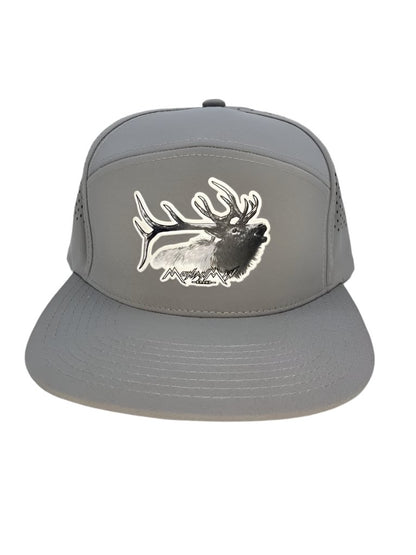 Herd Bull Elk Perforated Flat-Bill Snapback Hat