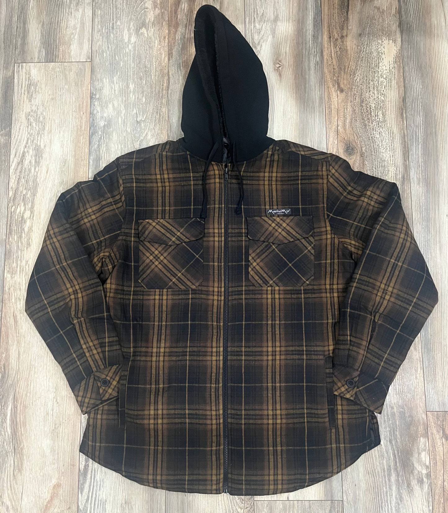 MountainMan Lined Hooded Flannel - Brown/Black